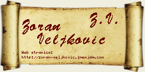 Zoran Veljković vizit kartica